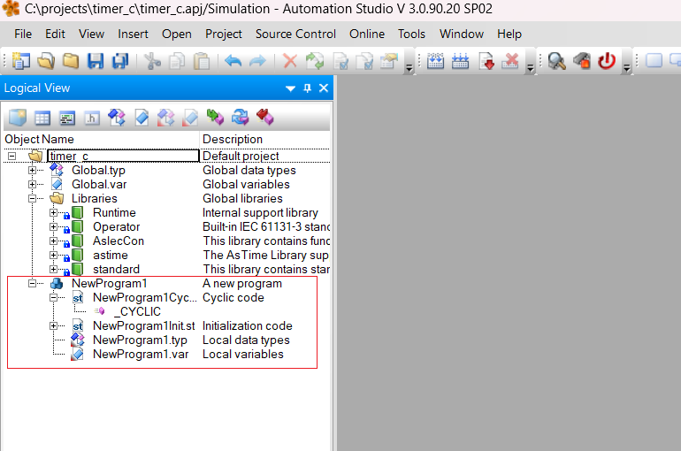 B&R Automation Structured Text Program Files